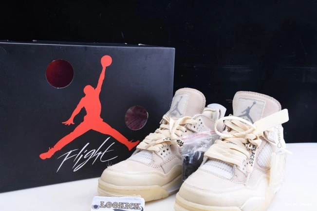 Bmlin Shoes x Off-White CV9388-100 4 Air Jordan Sail 0702